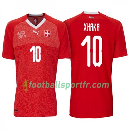 Tenue Suisse Xhaka 10 Domicile Coupe du monde 2018 Maillot de Foot